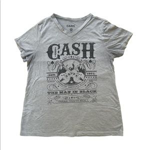 Womens Johnny Cash Country Band Tee Shirt Medium